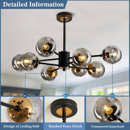 8 Lights Sputnik Dining Room Chandelier