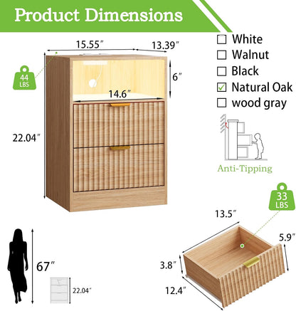 Lisette nightstand set of 2 – view 2