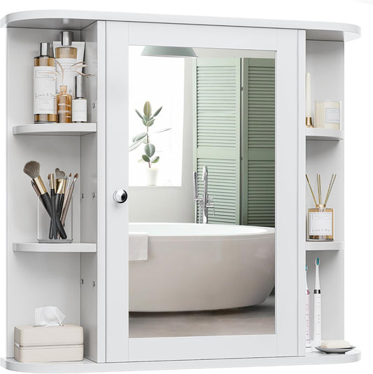 Leni White Mirrored Wall Cabinet