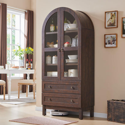 Pratt Tall Arched Storage Display Cabinet