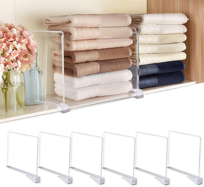 Indie Acrylic Closet Shelf Dividers 6-Pack
