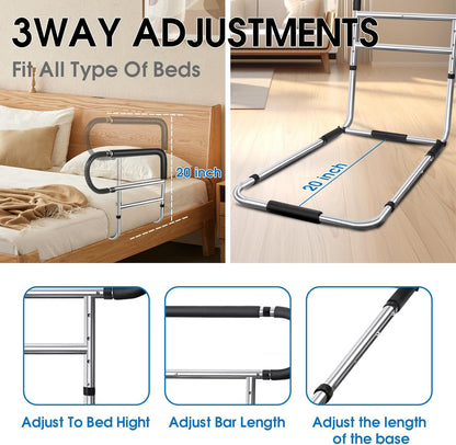 Elderly Safety Bed Rail (Extendable Handle)