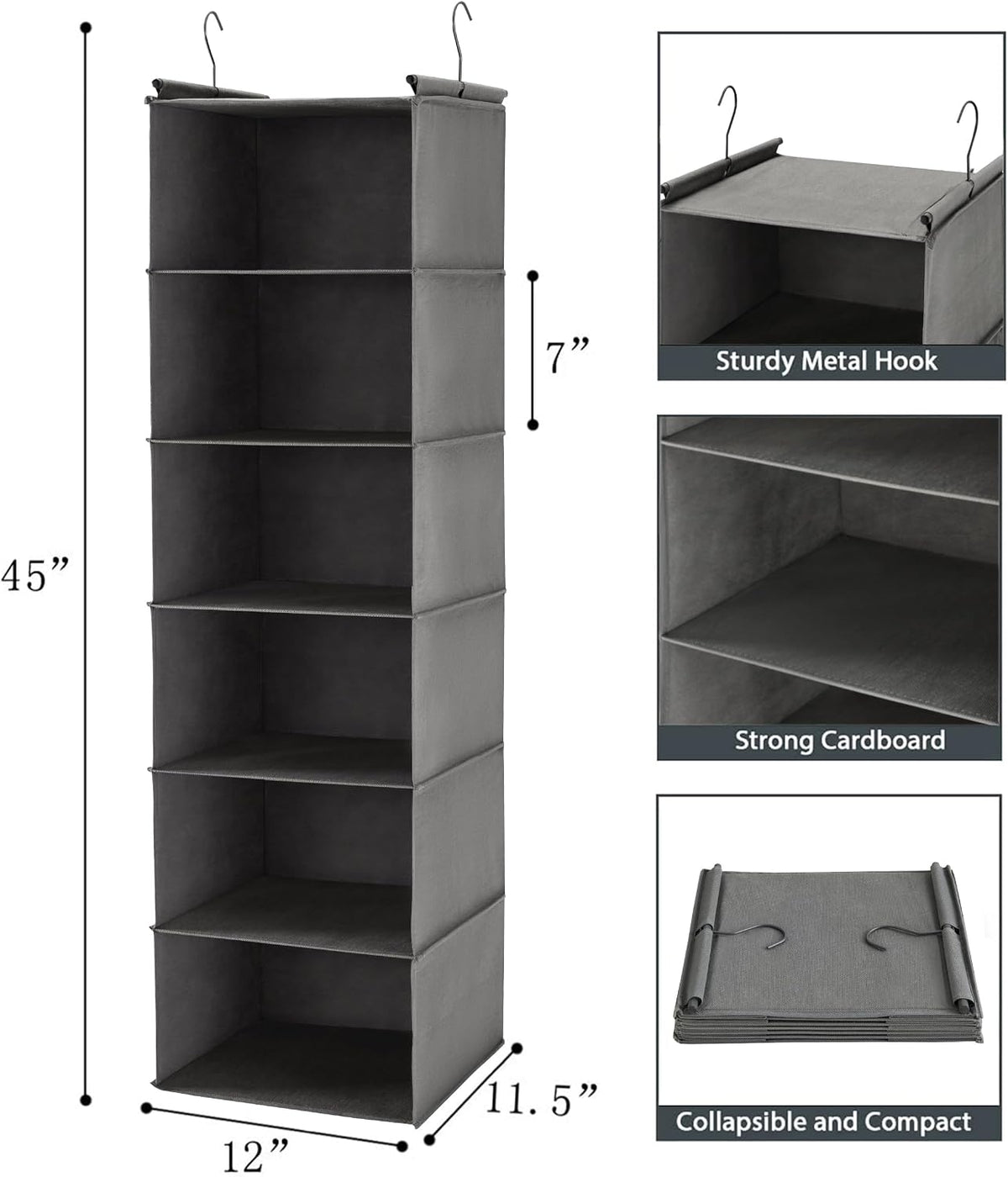 Althea 6-Tier Hanging Closet Shelves