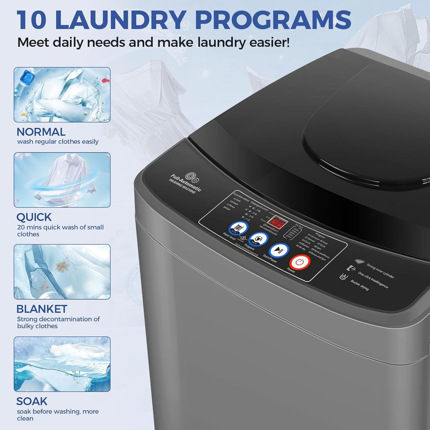 20lbs Full Auto Portable Washer & Dryer Combo