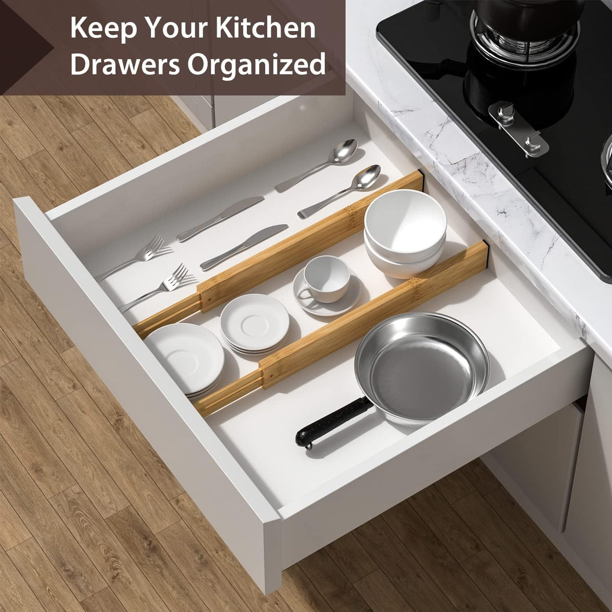 Gigi Bamboo Drawer Dividers (4-Pack)