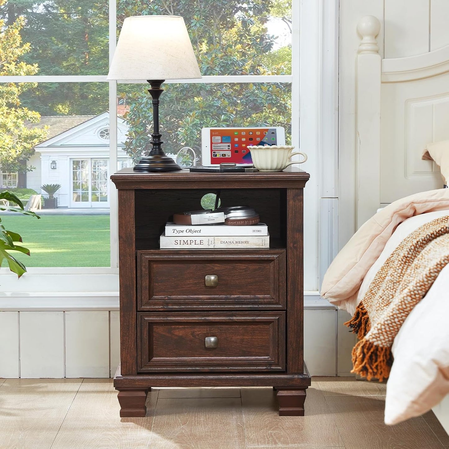 Farmhouse Dresser and Nightstand Sets of 3 Piece with 6 Drawer Dresser - Canva Home