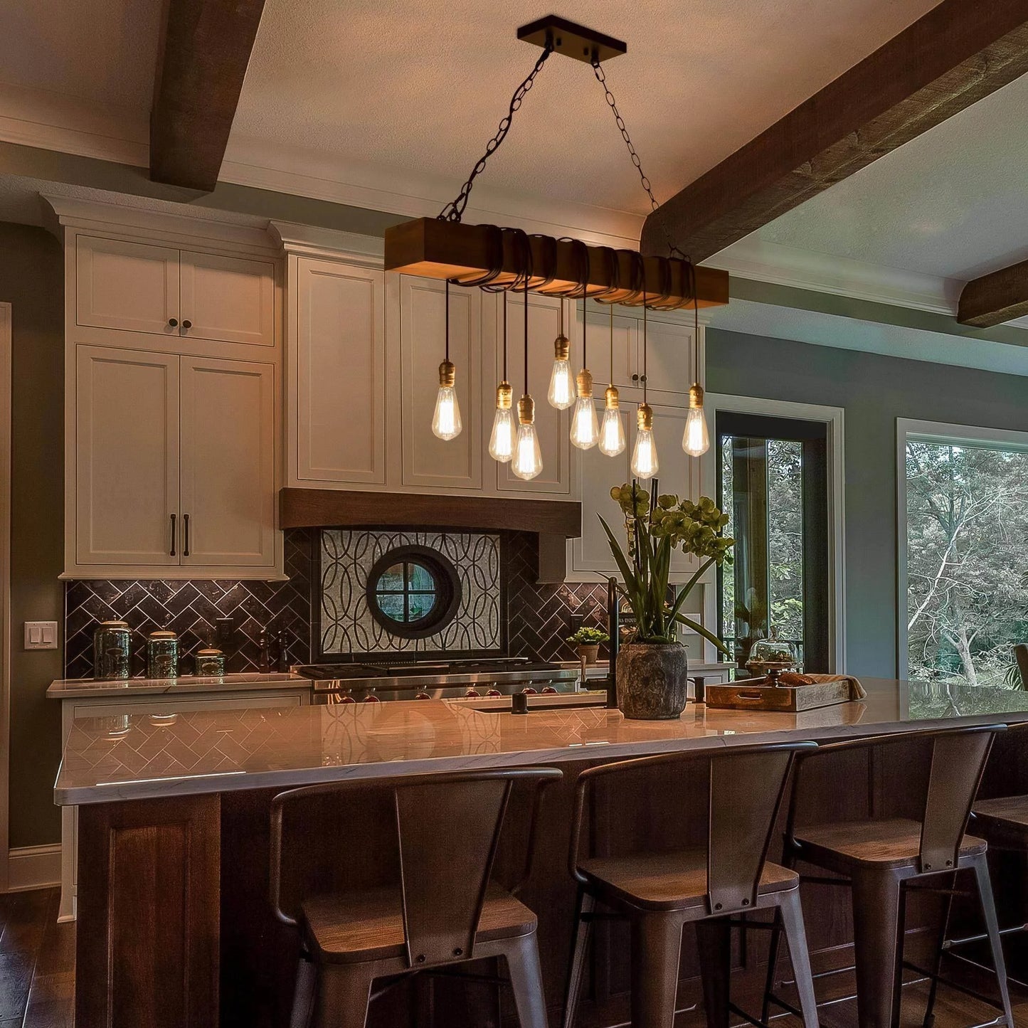 8 Ropes Farmhouse Dining Room Chandelier