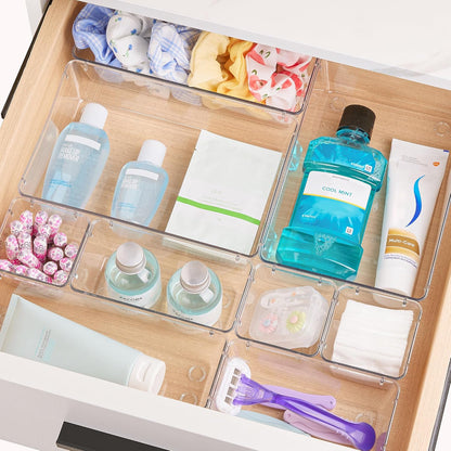 Nelly Clear Vanity Drawer Organizer 25-Piece