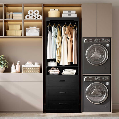 Isla Freestanding Closet System with 3 Drawers