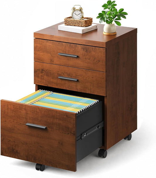 Dina Rolling 3 Drawer Under Desk File Cabinet