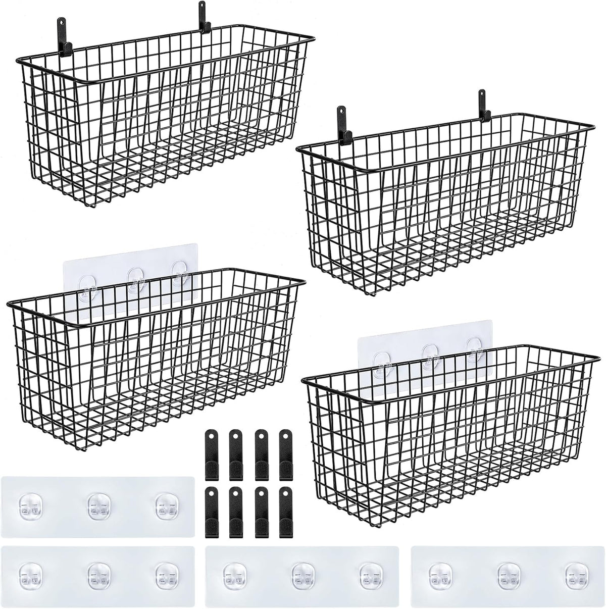 Ruby Adhesive Wall Hanging Baskets (4-Pack)