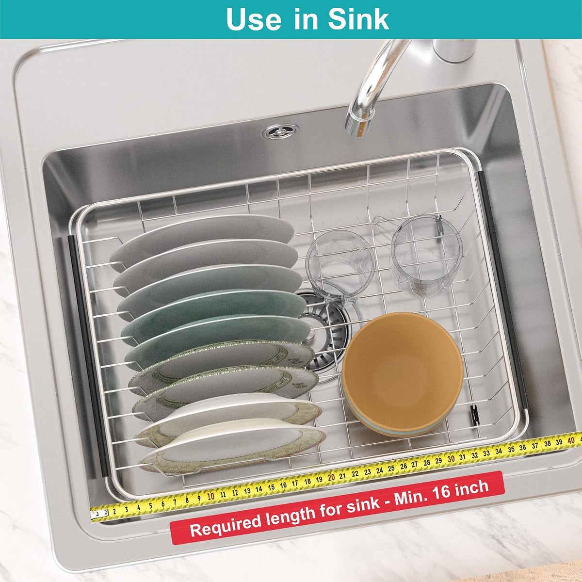 Cami Expandable Over-Sink Dish Drying Rack