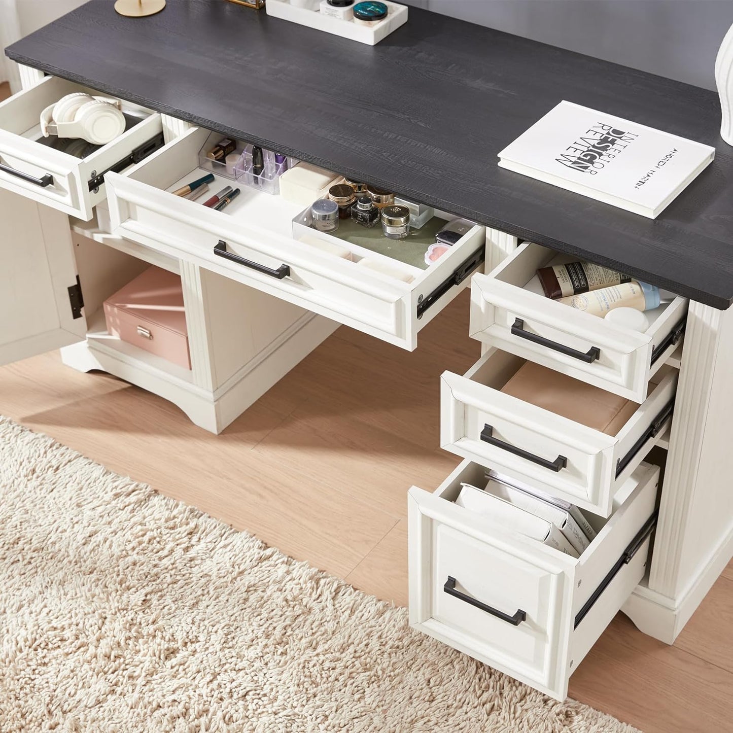 Ines Farmhouse Executive Office Desk