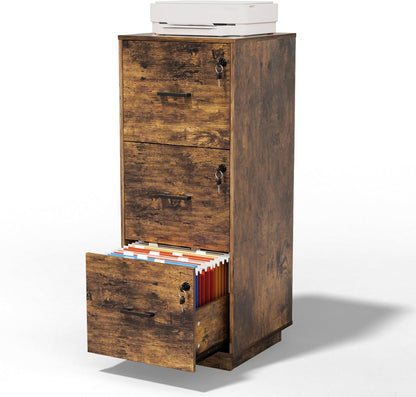 Faye Lockable 3 Drawer Vertical File Cabinet