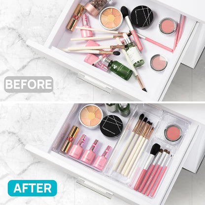 Nelly Clear Vanity Drawer Organizer 25-Piece