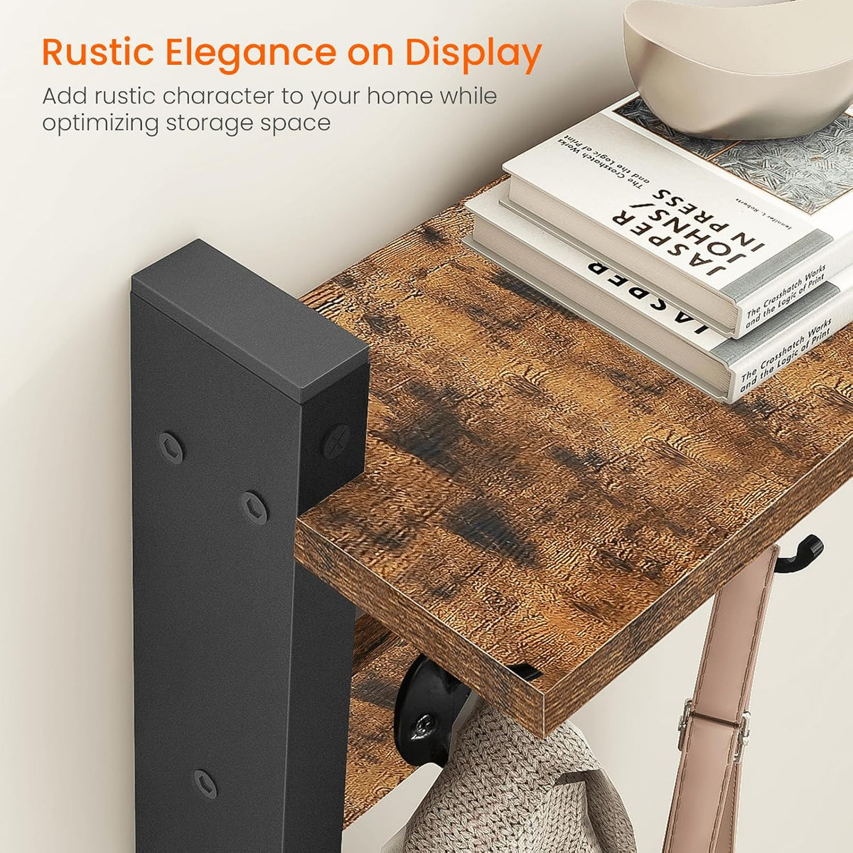 Rosie Wall Coat Rack with Shelf 5-Hook