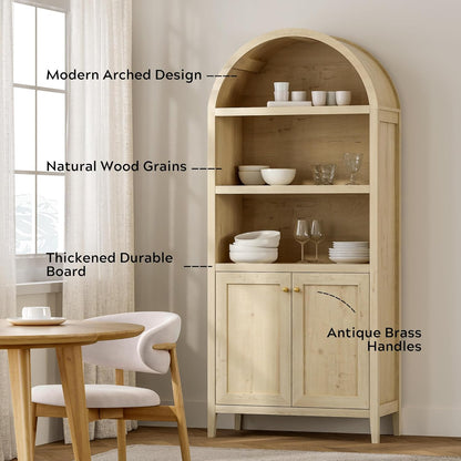 Lois Tall Arched Storage Display Cabinet