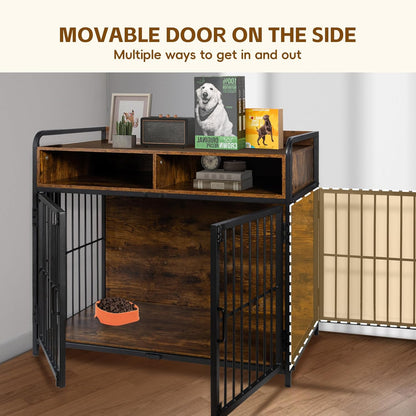 Faye Rustic Large Dog Crates Furniture