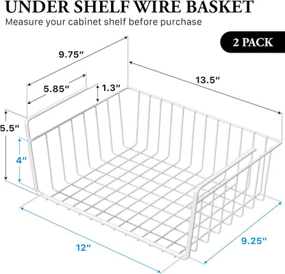 Vada Under-Shelf Wire Baskets 2-Pack