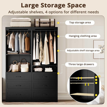 Isla Freestanding Closet System with 3 Drawers
