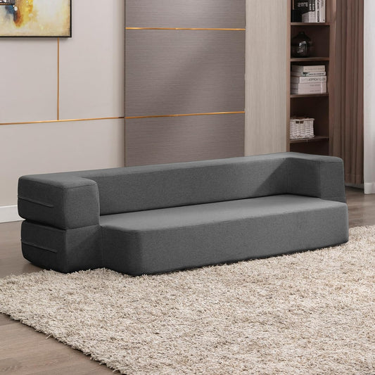 Modern Straight Queen Convertible Futon Sofa Bed