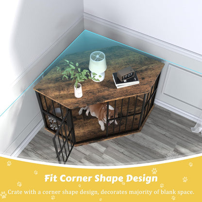 Neha Large Corner Dog Crates Furniture