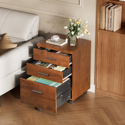 Dina Rolling 3 Drawer Under Desk File Cabinet