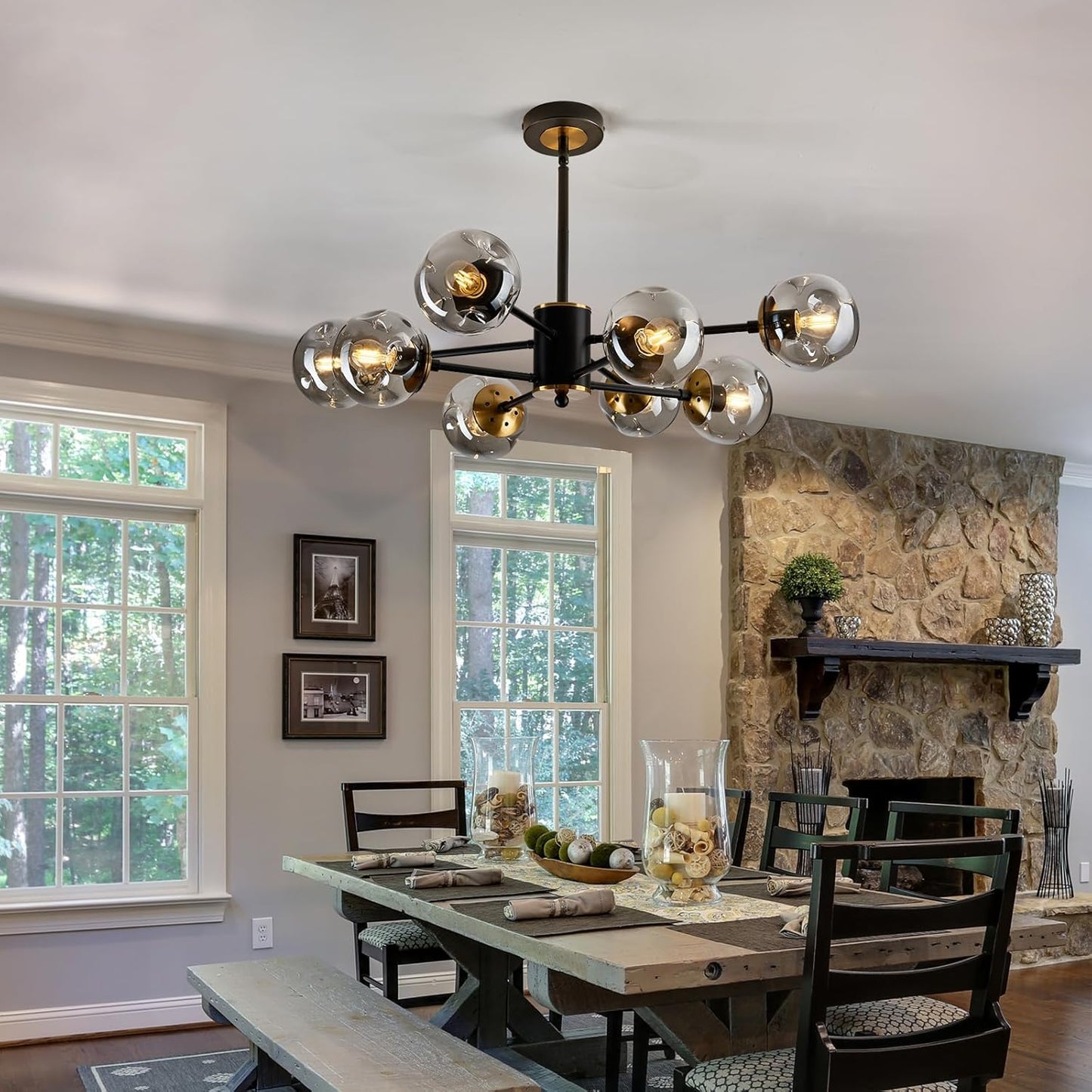 8 Lights Sputnik Dining Room Chandelier