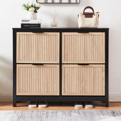 Vivienne Narrow 4 Flip Drawer Shoe Cabinet