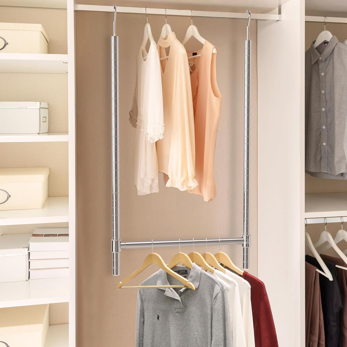 June Adjustable Hanging Closet Rod