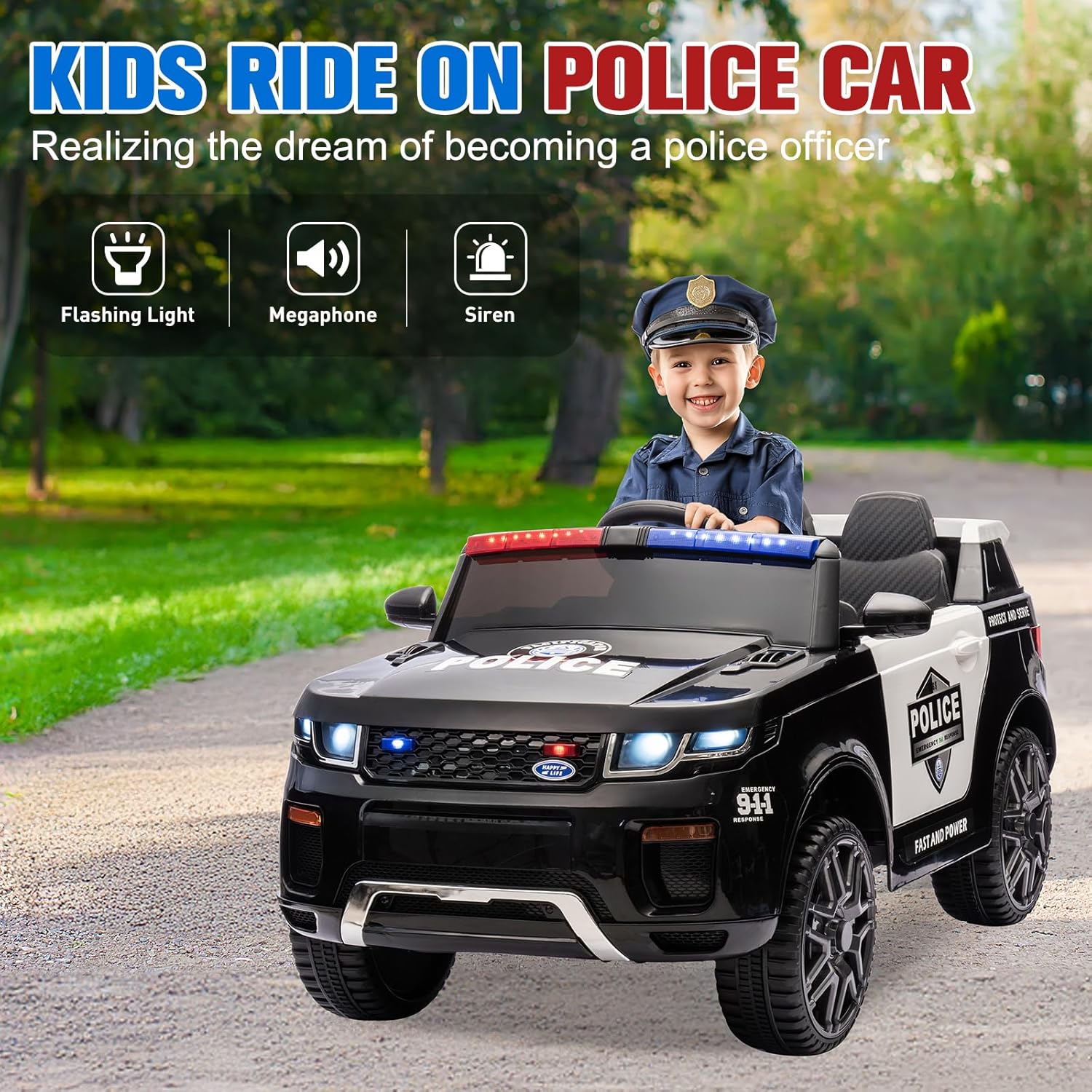 12V Police Car with Remote Control - Canva Home