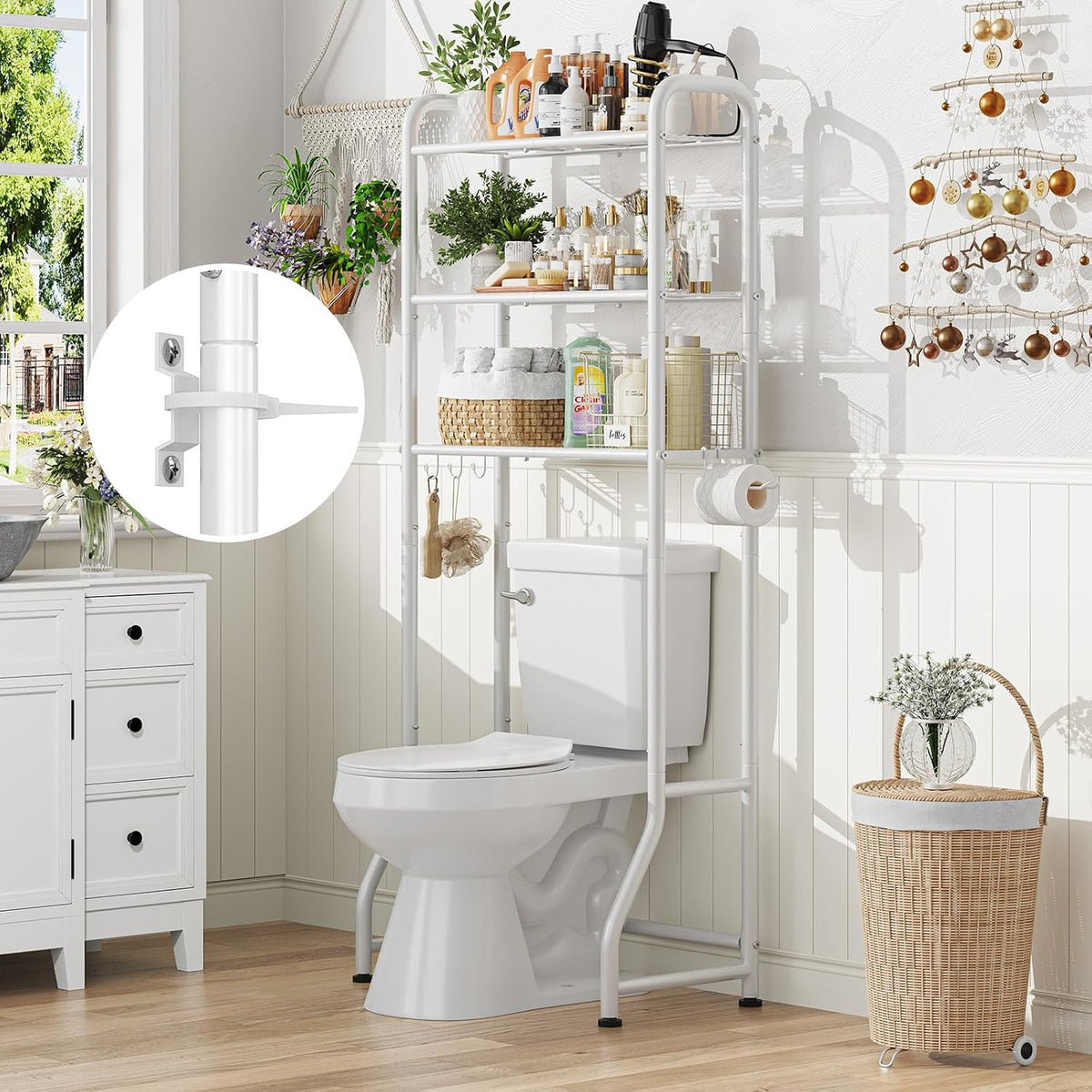 Mavis 3-Tier Over-Toilet Storage Rack
