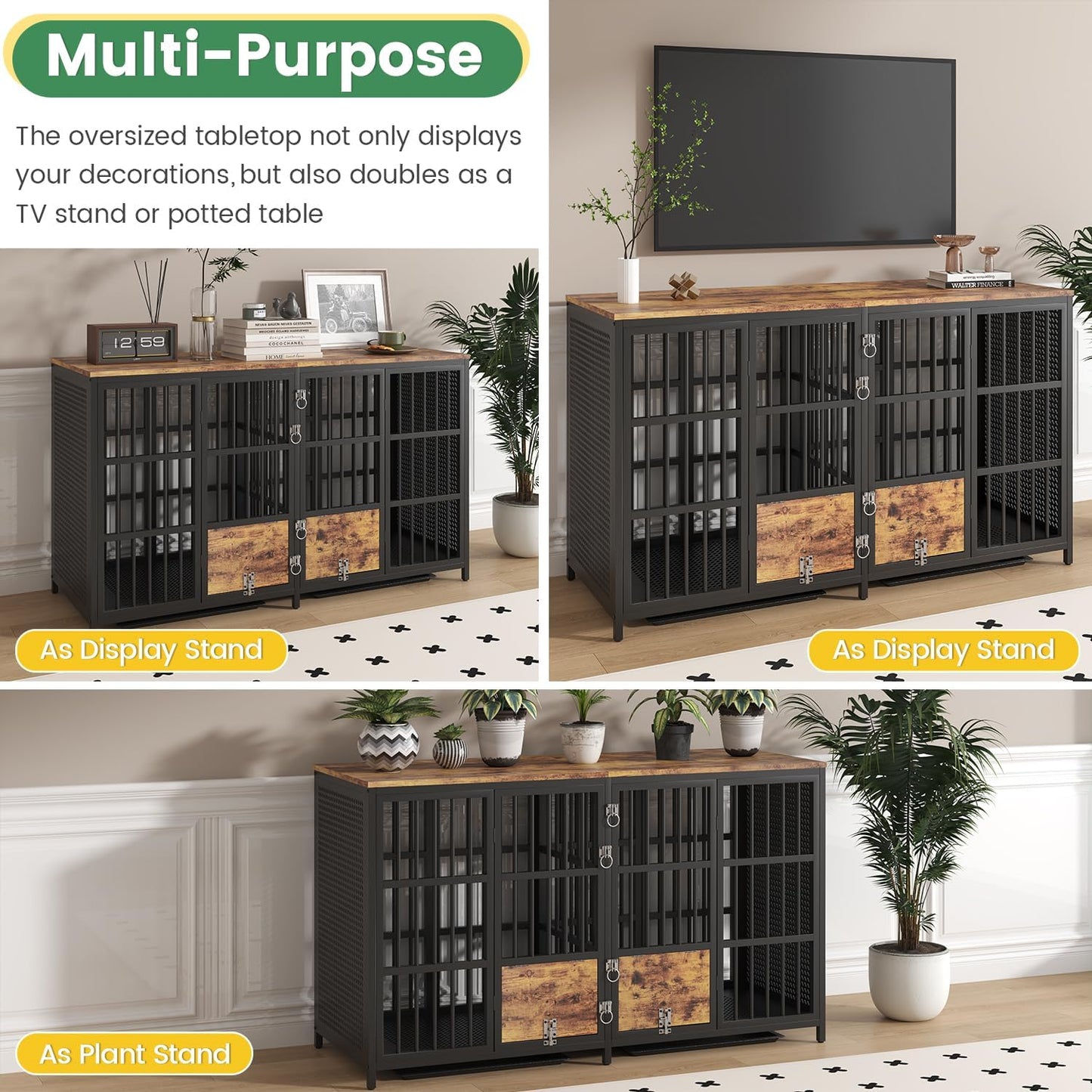 63" Cohen Large Dog Crates Furniture