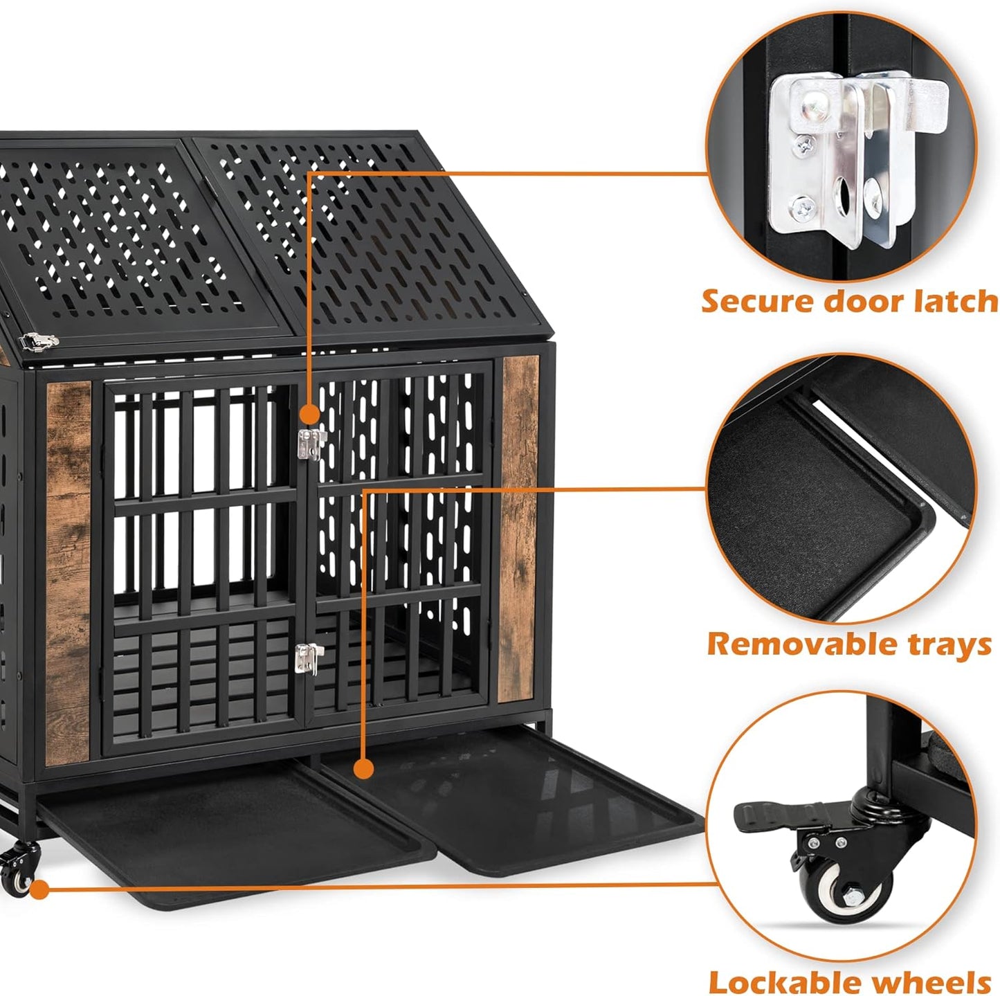 Lexi Indestructible Heavy Duty Dog Crate