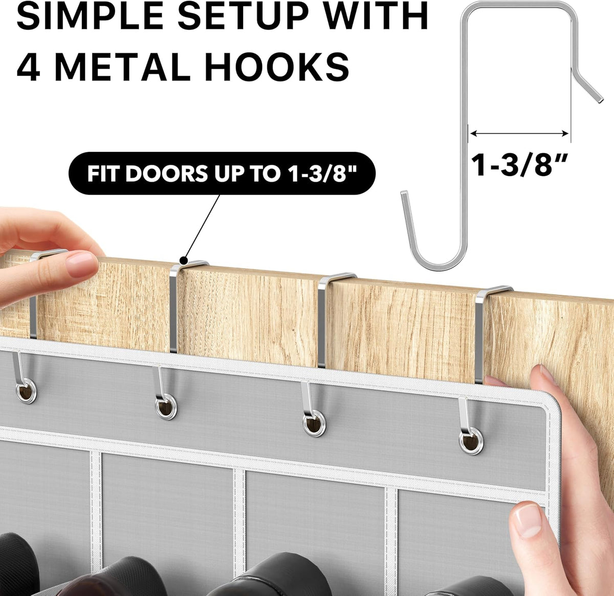 Gwen 24-Pocket Over-Door Shoe Organizer