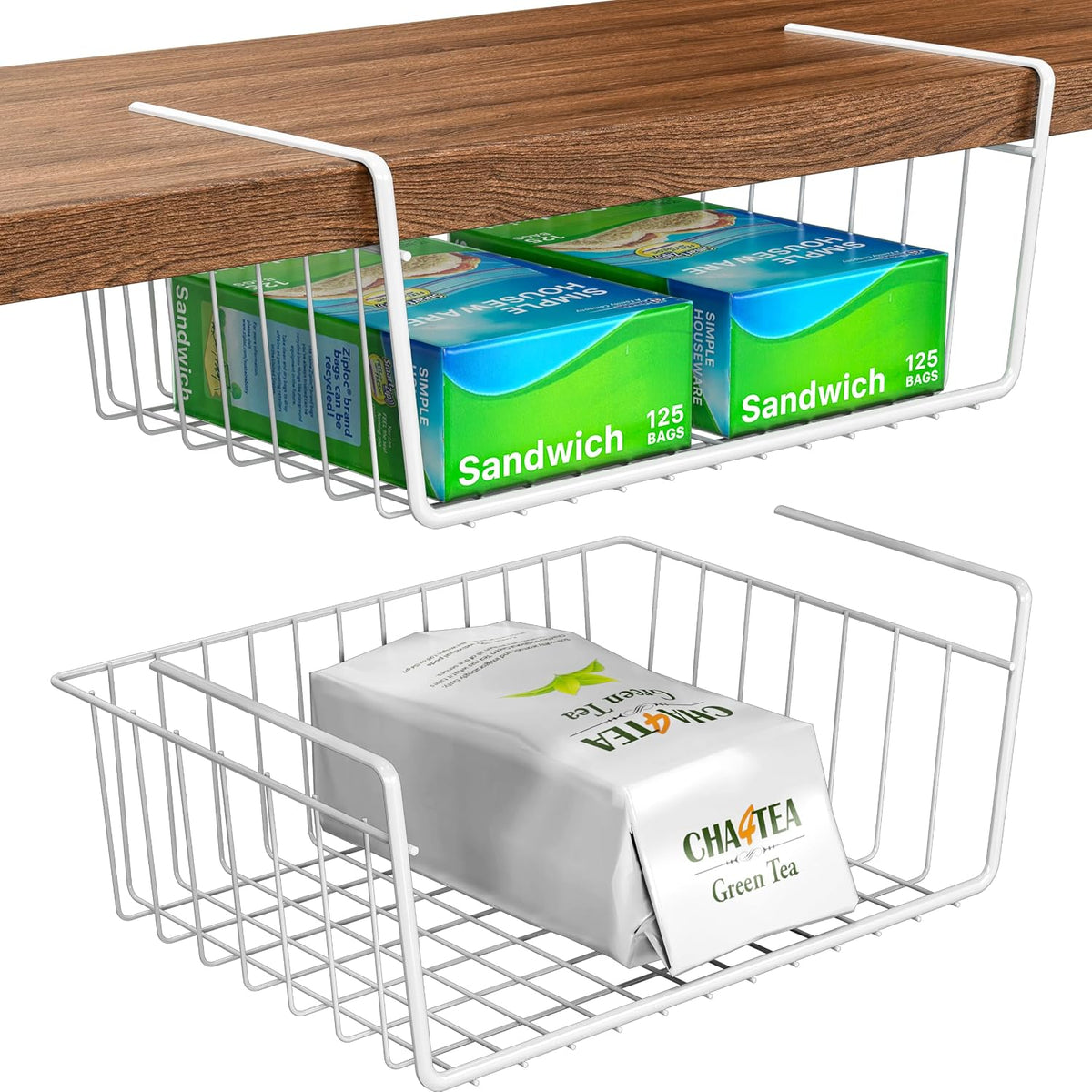 Vada Under-Shelf Wire Baskets 2-Pack