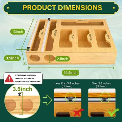 Vera Bamboo 6-in-1 Wrap Organizer