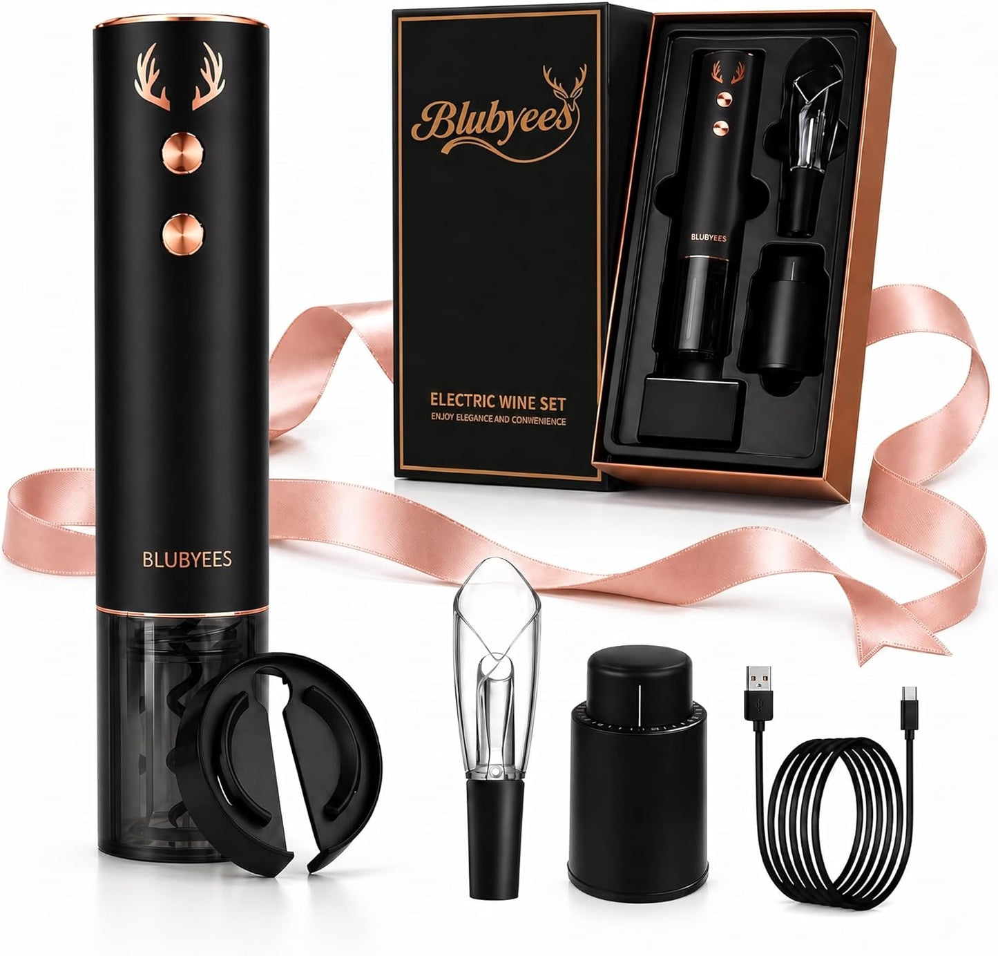 4-in-1 Rechargeable Electric Wine Opener Set - Canva Home