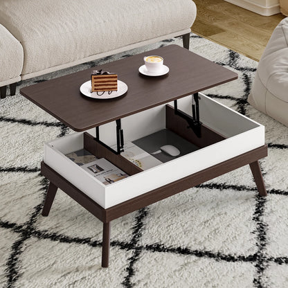 Loui Rustic Lift Top Farmhouse Coffee Table