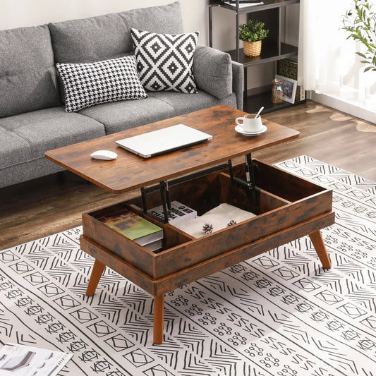 Loui Rustic Lift Top Farmhouse Coffee Table