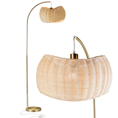 Wicker Rattan Living Room Floor Lamp