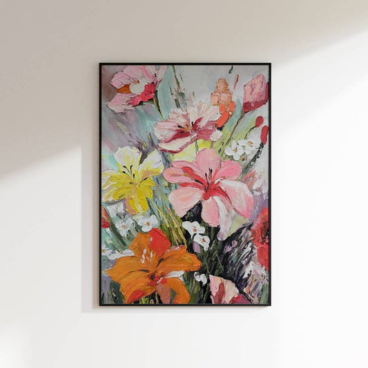 Colourful Flowers Oil Painting