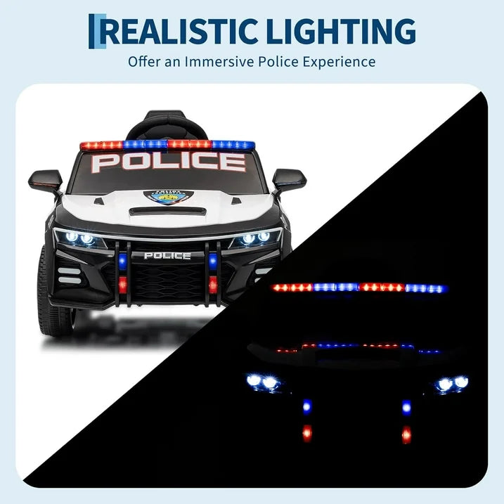 12V Electric Ride On Police Car W/ Remote Control Canva Home