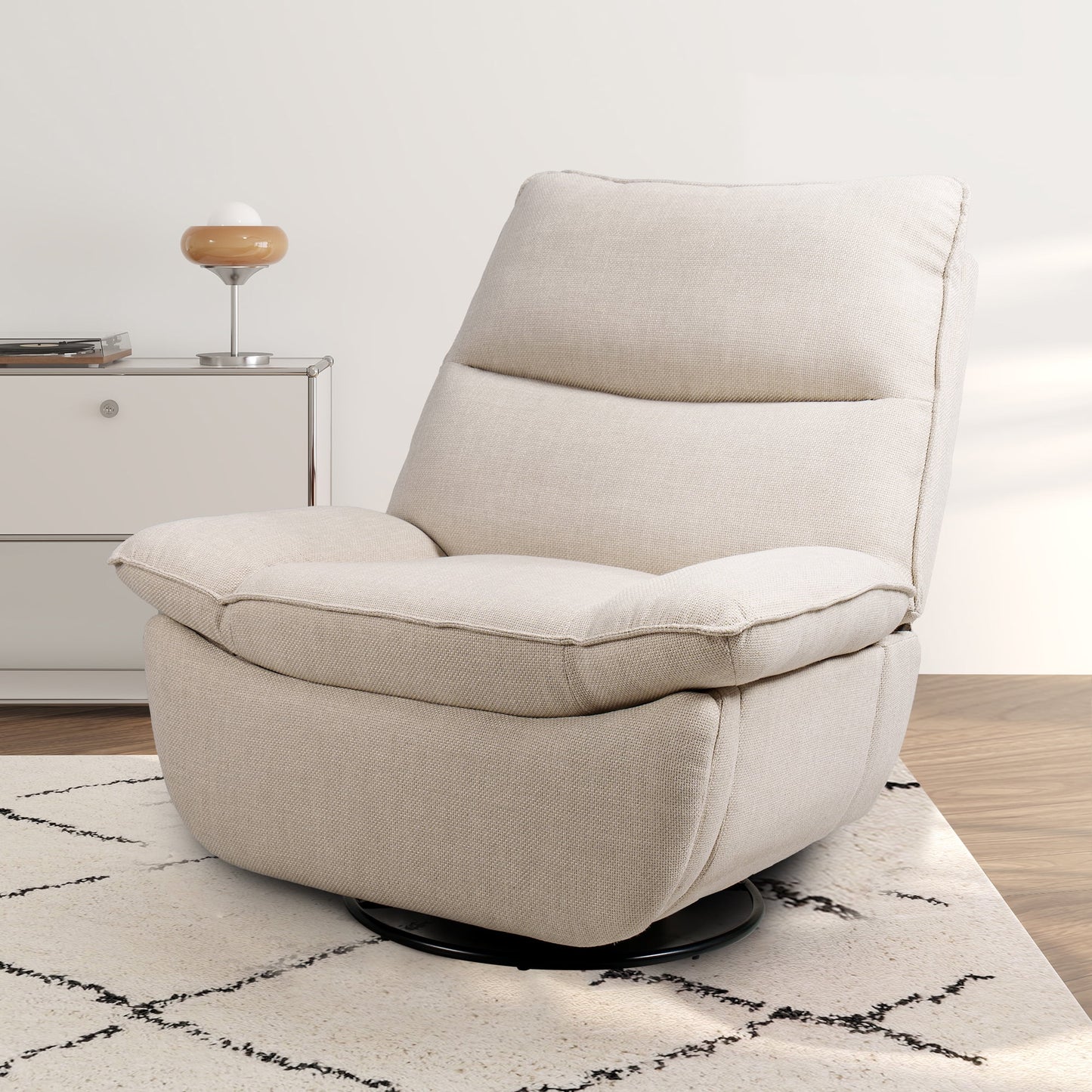 Alice Oversized Wide Swivel Recliner Chair