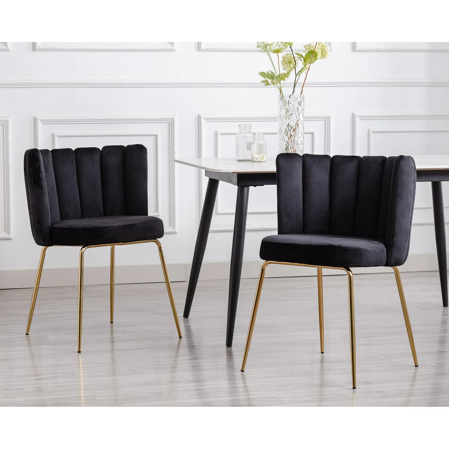 Waller Velvet Modern Dining Chair (Set of 2)