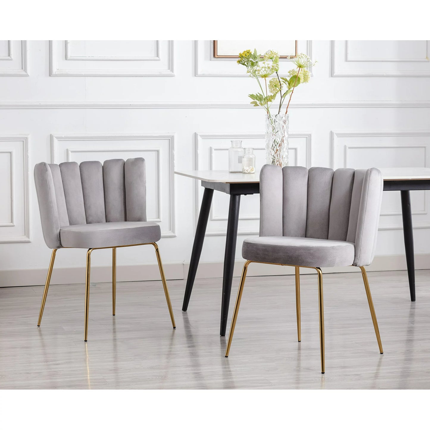 Waller Velvet Modern Dining Chair (Set of 2)