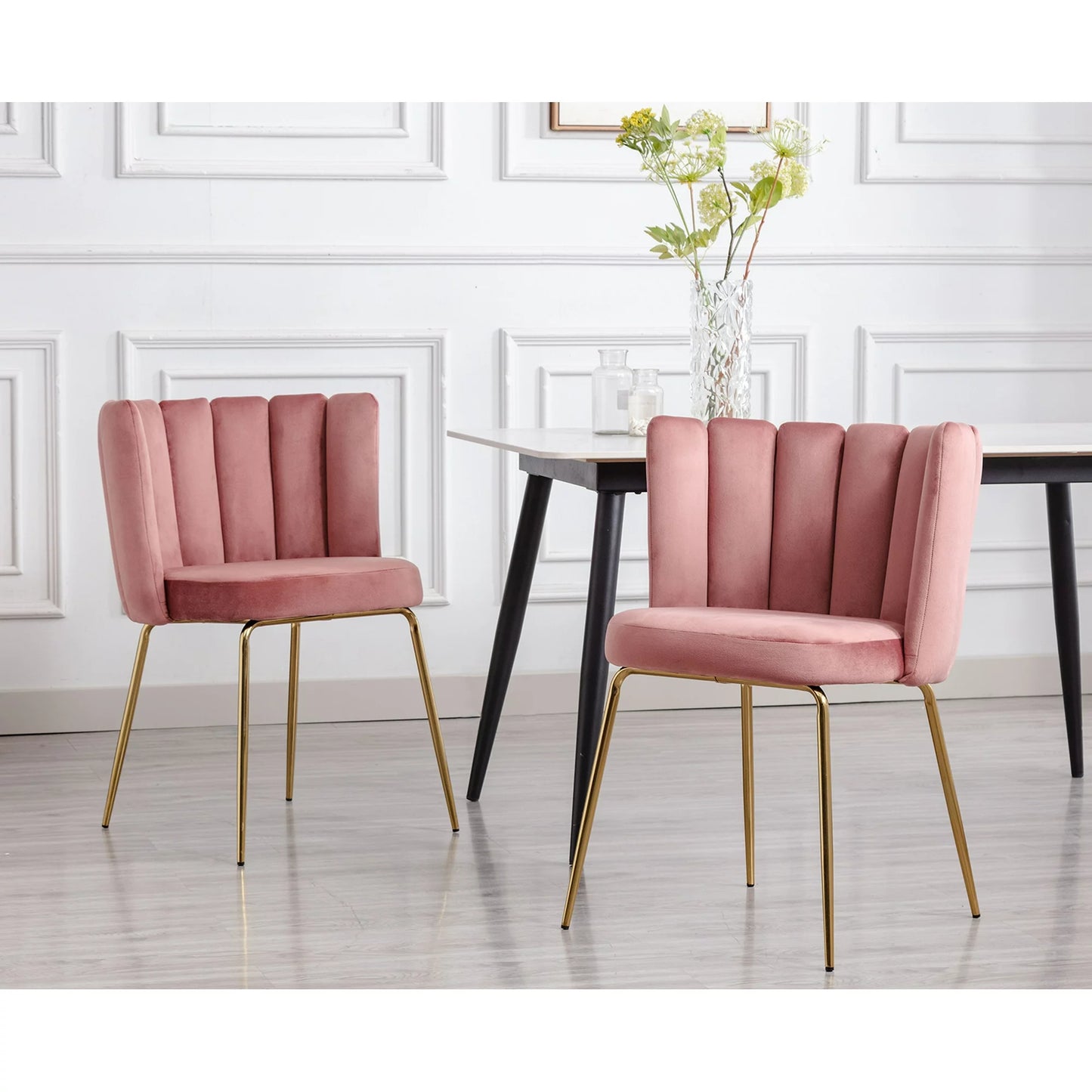 Waller Velvet Modern Dining Chair (Set of 2)