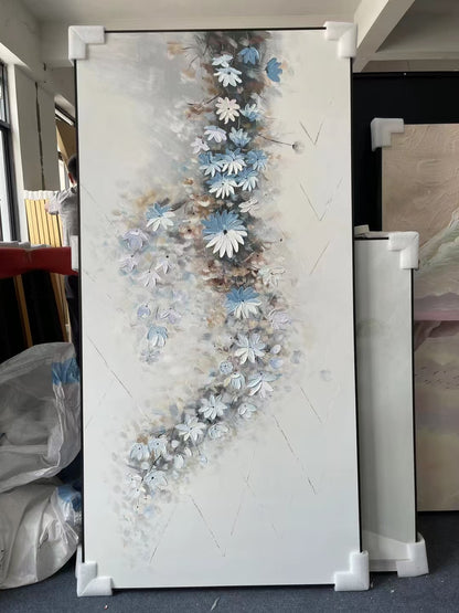 Blue Daisy Oil Painting