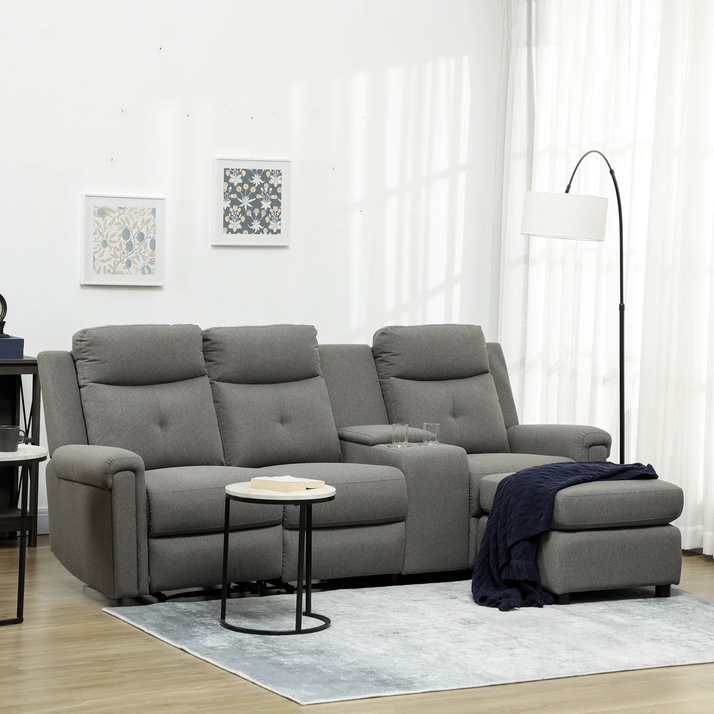 Belle Reclining Sectional Couch