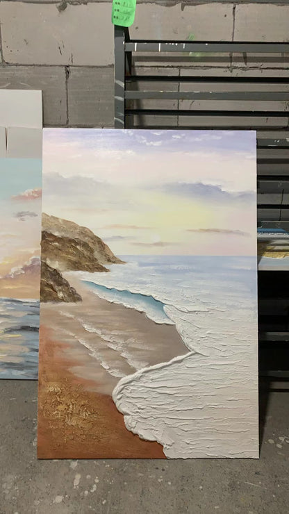 Sunrise Beach Oil Painting